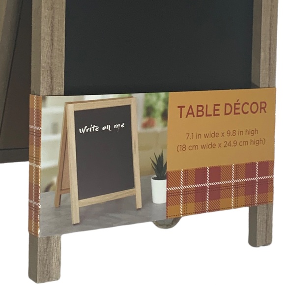 Autumn Blessings Table Decor Fall Flowers Easel Write On Blackboard 2 Sided - Picture 4 of 10